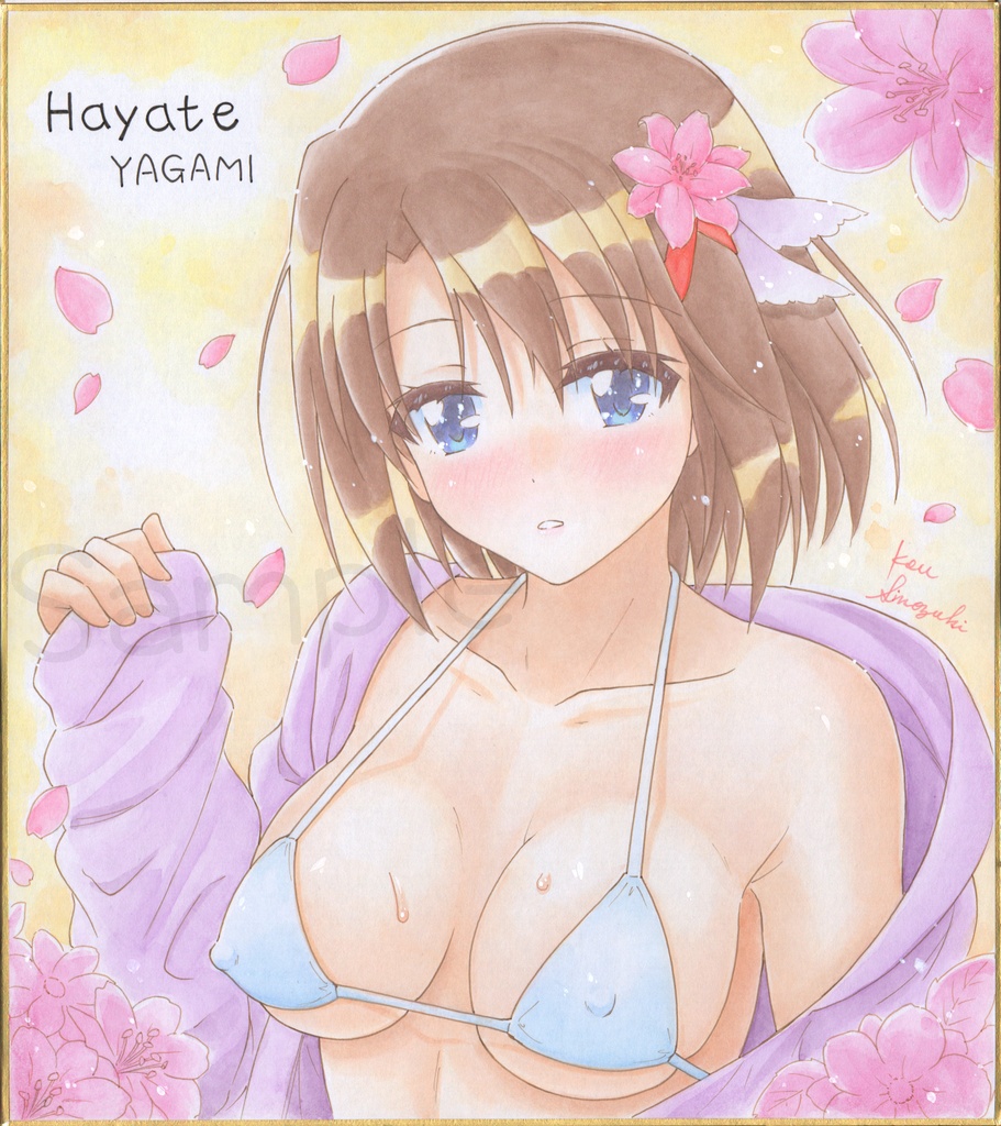 同人 イラスト色紙(はやてちゃん)