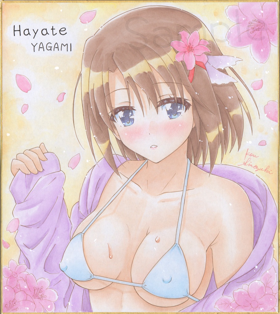 同人 イラスト色紙(はやてちゃん)