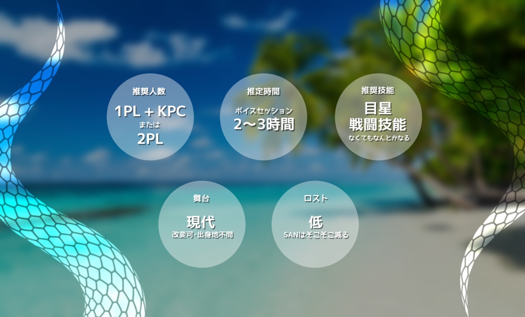 【CoC6版】リゾートいこうよ!【SPLL:E193305】