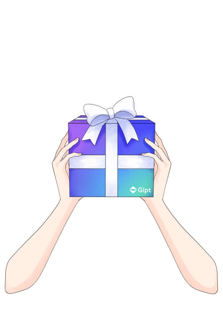 ギフトBOXを持つ手(女性ver.)