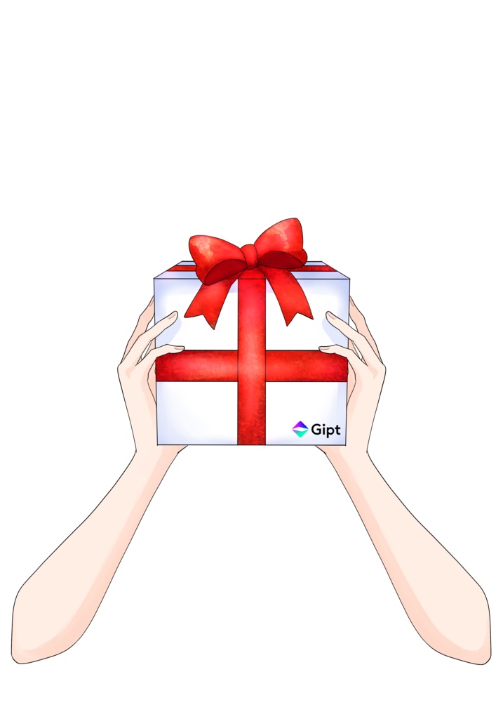 ギフトBOXを持つ手(女性ver.)