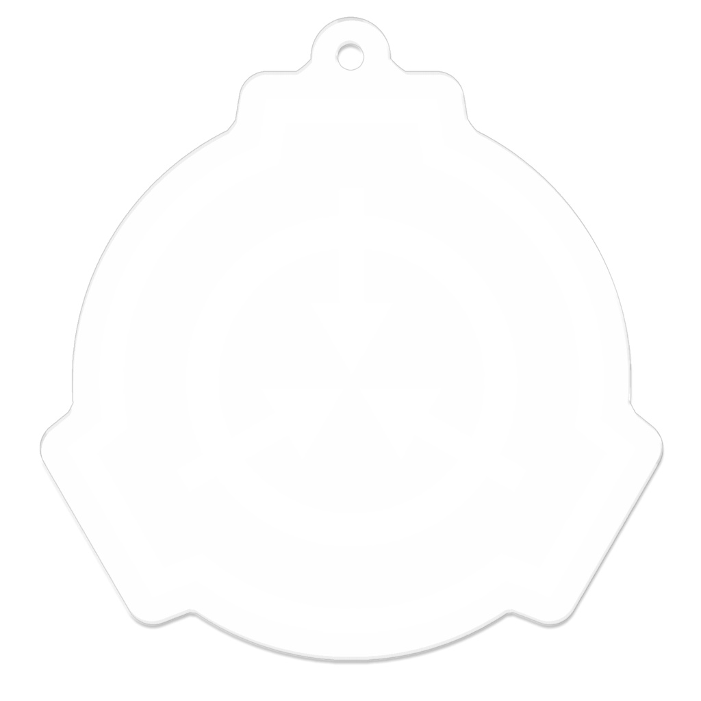 SCP財団ロゴマーク アクリルキーホルダー 白色透過ver