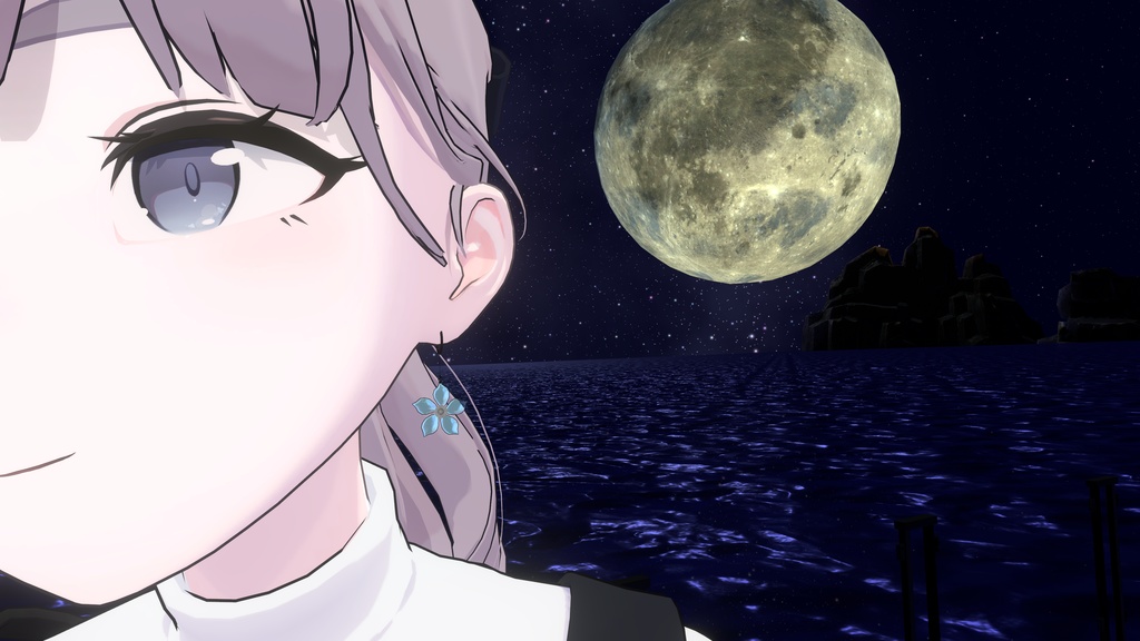 【無料/free】Petalveil(イヤリング)【VRC】