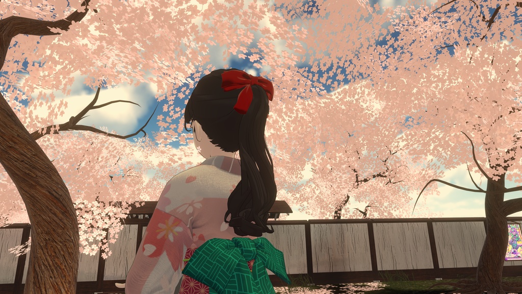 花結(はなゆい) - 大正ロマン風リボンアクセサリー(VRChat対応)