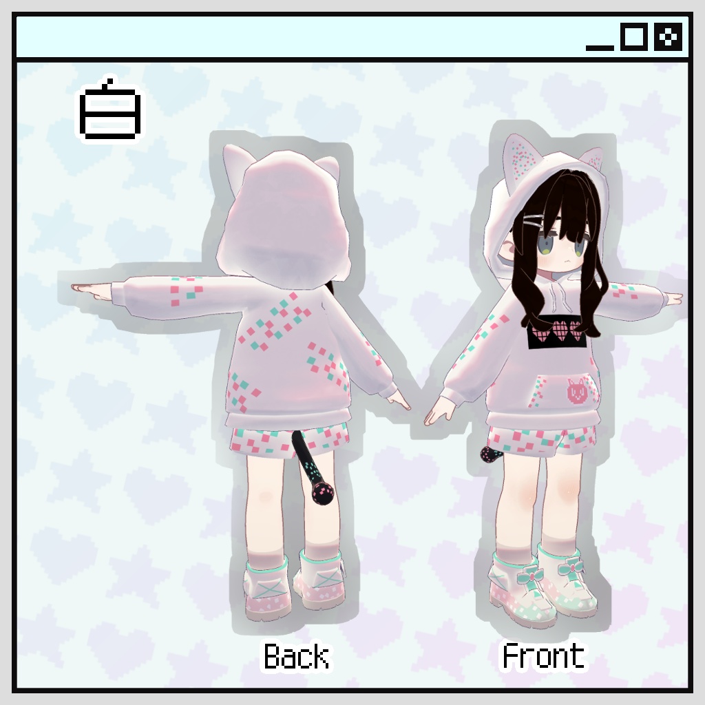 8bitパーカー【まめふれんず対応】