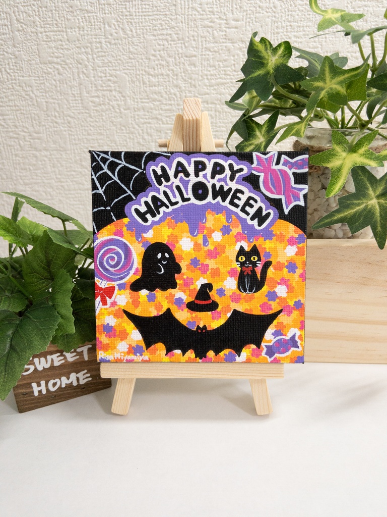 [ハロウィン] ミニキャンバス(イーゼル付き)