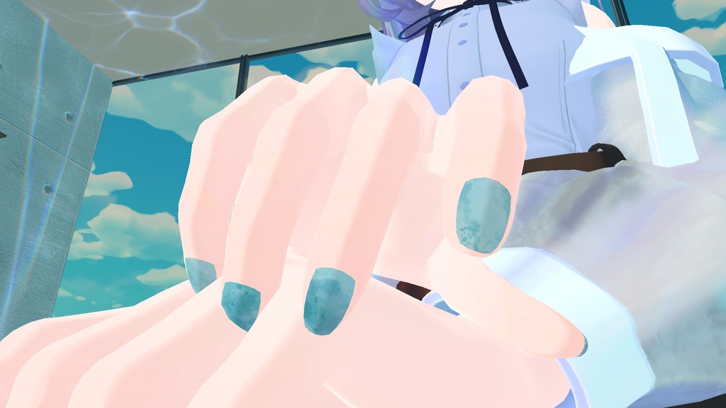 Turquoise Blurネイルテクスチャー