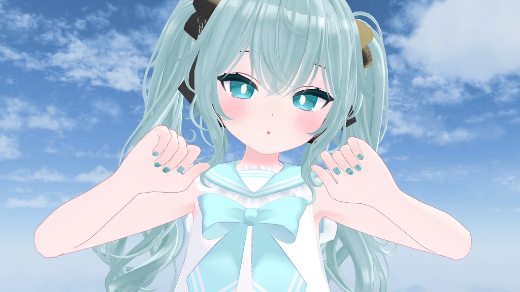 Turquoise Blurネイルテクスチャー