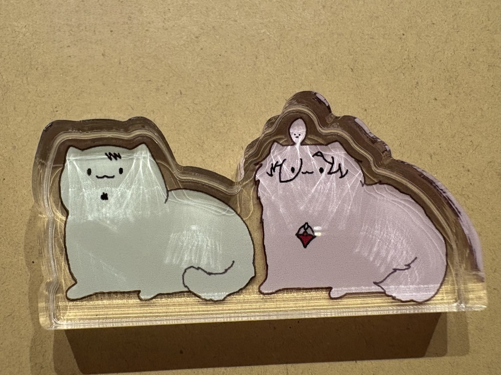 めめちょとこににゃんのアクリルブロック