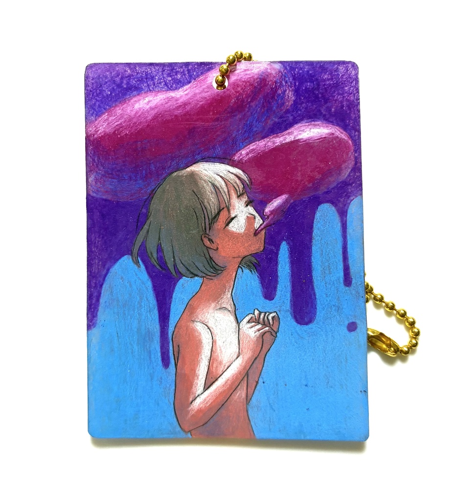 ドローイングプラ板キーホルダー