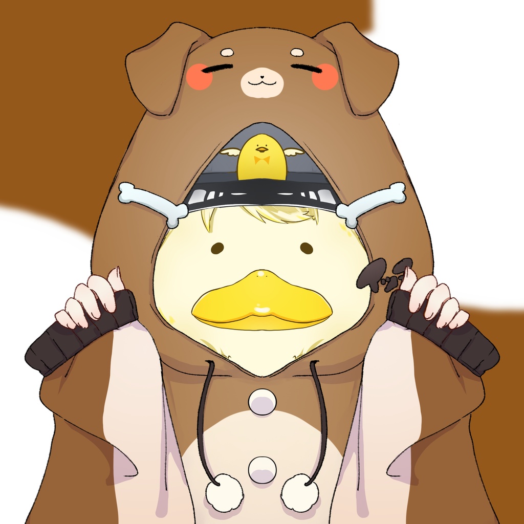 【Vtuberさん向けフリー素材】アニマル着ぐるみ3種 PNG