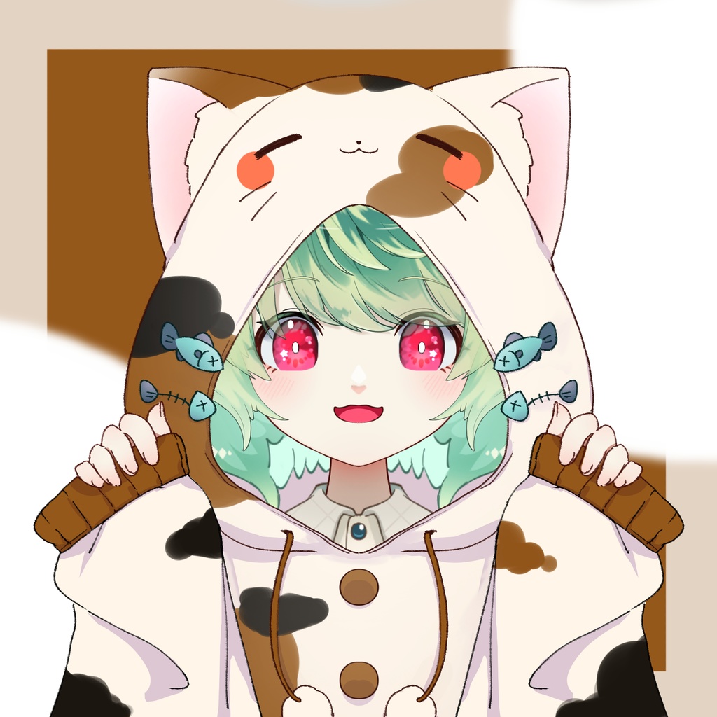 【Vtuberさん向けフリー素材】アニマル着ぐるみ3種 PNG