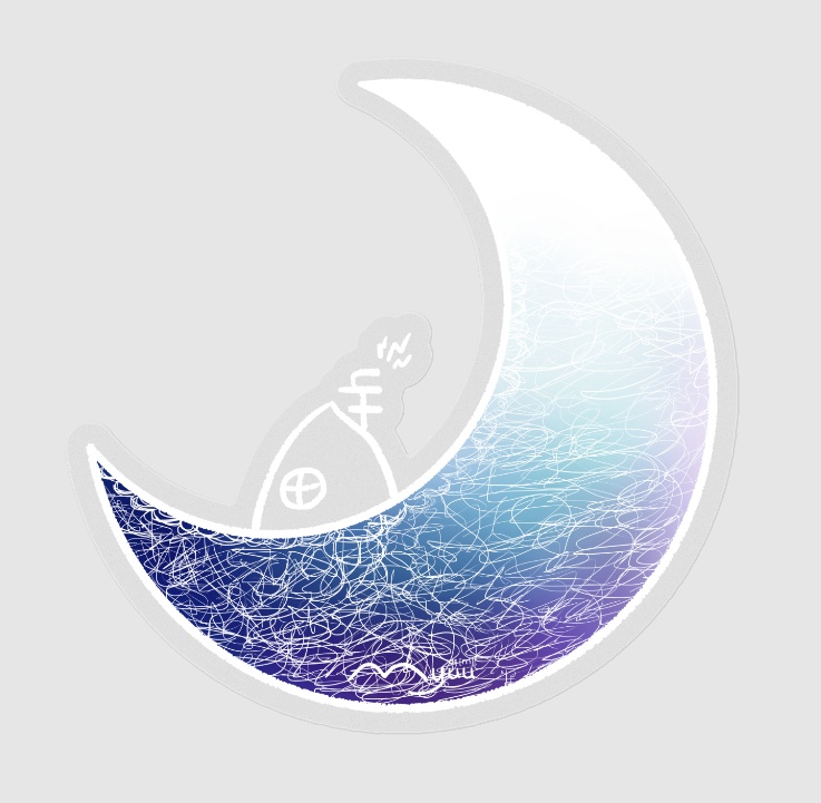 [004] Moonlight Drop　クリアステッカー