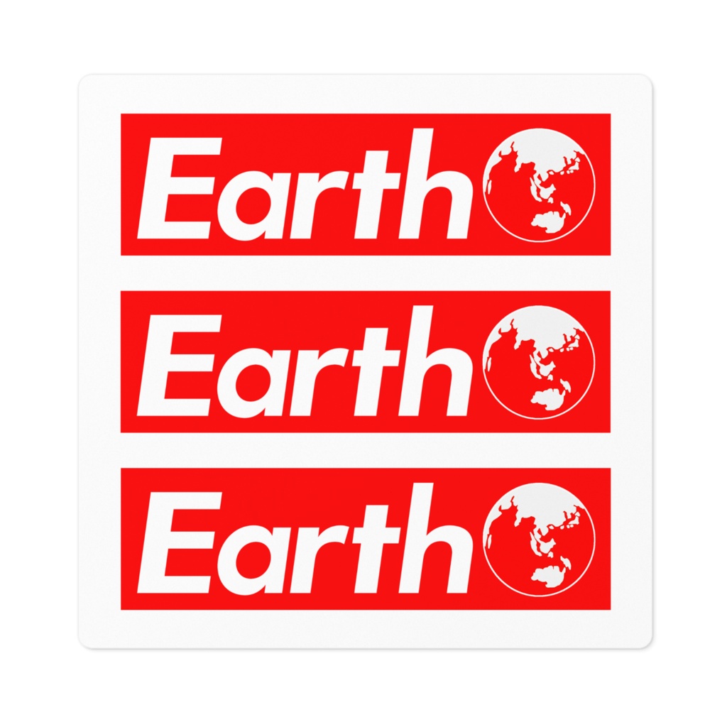 Earth ステッカー 3Earth Ver. 100×100(mm)