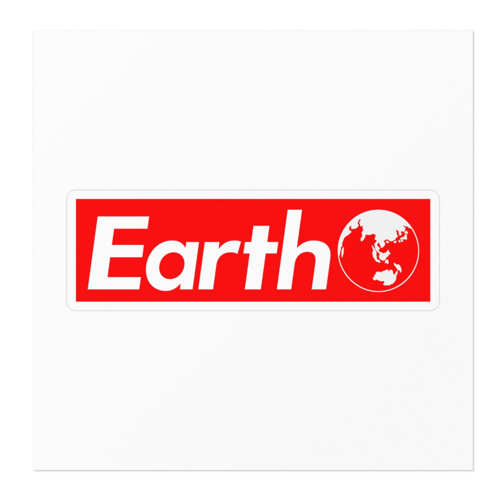 Earth ステッカー シングル Ver. 100×100(mm)