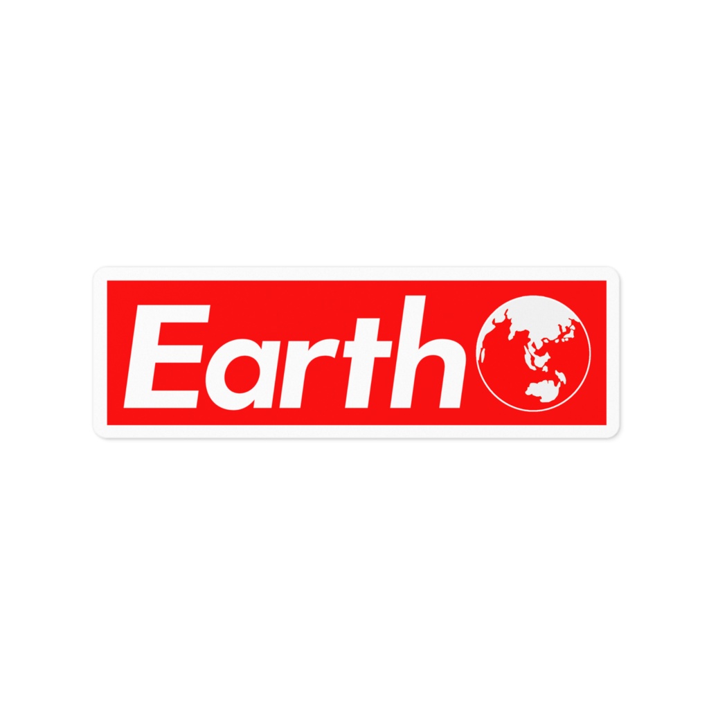Earth ステッカー シングル Ver. 100×100(mm)