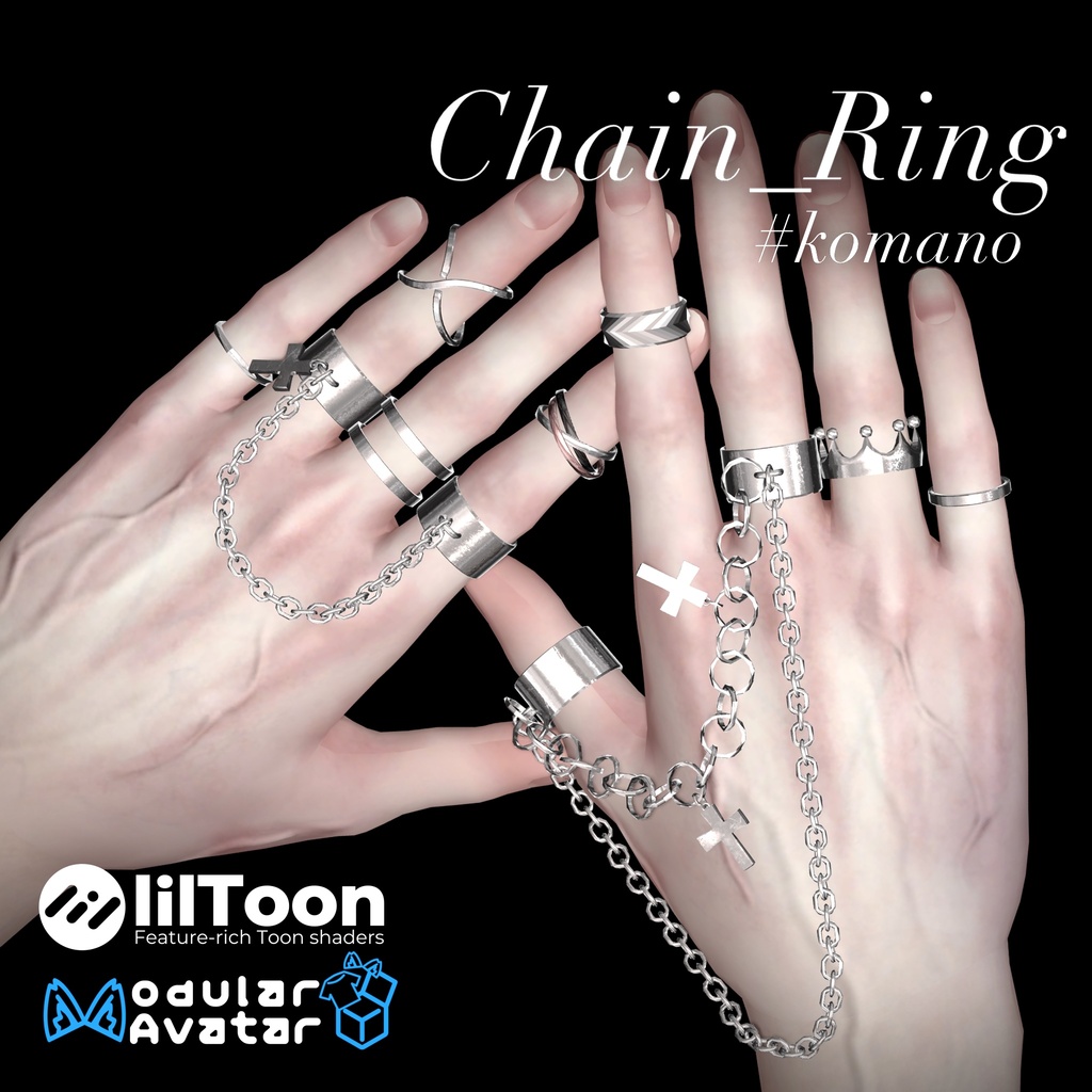 【VRChat向け3Dモデル】Chain_Ring / 家電りょう販店