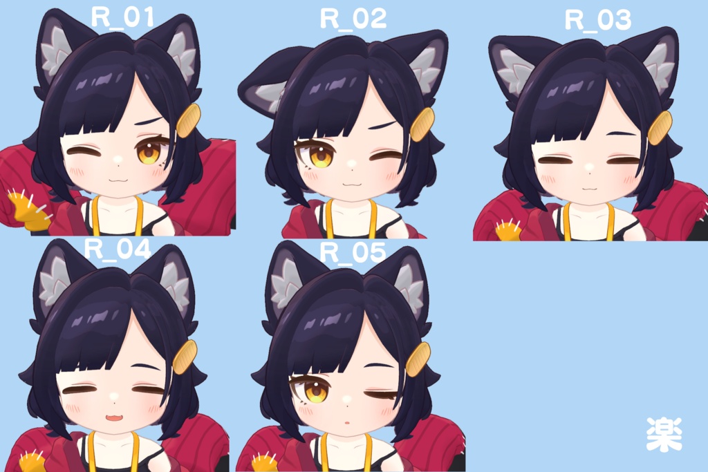 アズキちゃんの表情パッケージ19種