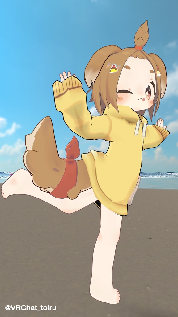 まめひなたのしっぽリボン2種