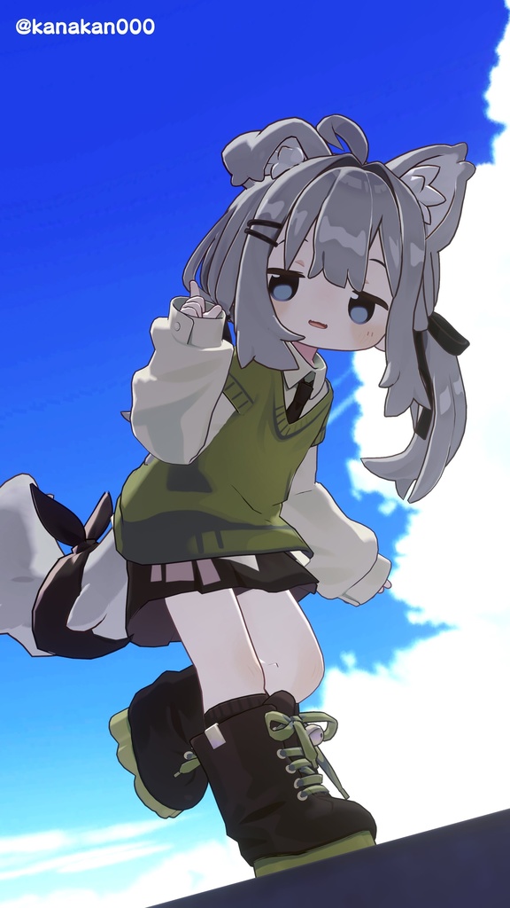 まめひなたのしっぽリボン2種