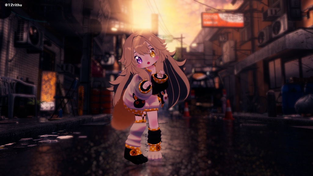 発売記念セール!【髪型】もふもふきつねロング(6アバター)