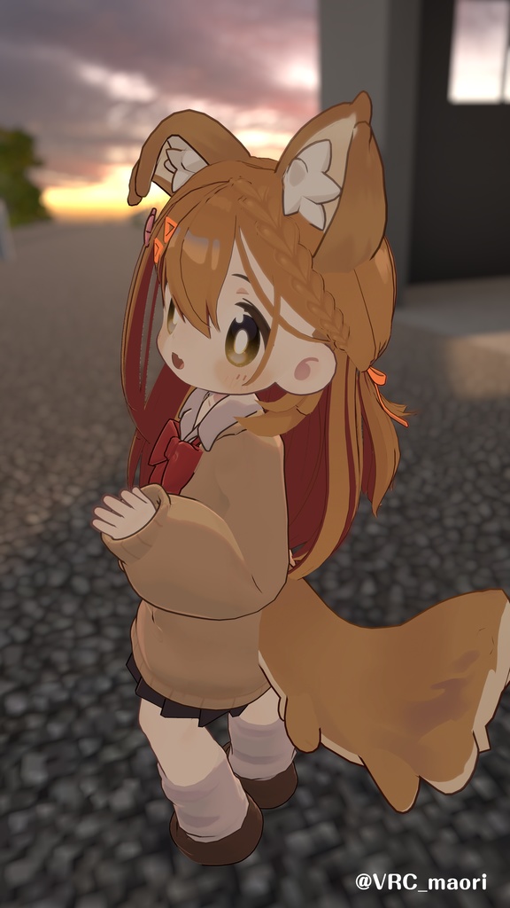 発売記念セール!【髪型】みつあみアシメハーフツイン(4アバター)