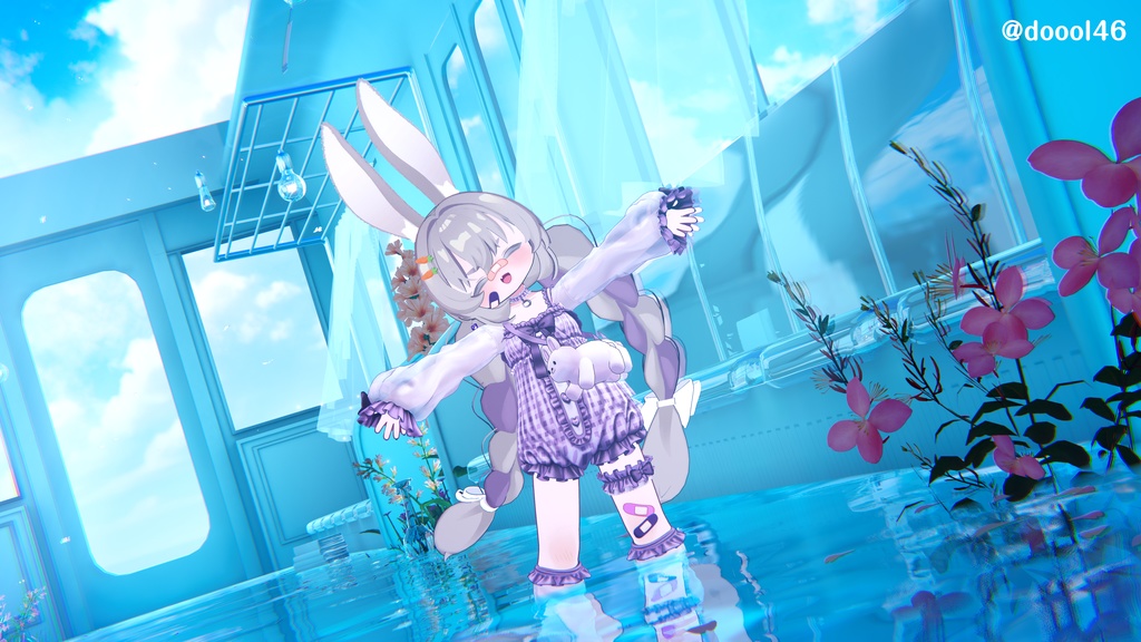 発売記念セール!【髪型】みつあみうさぎツインテ(6アバター)