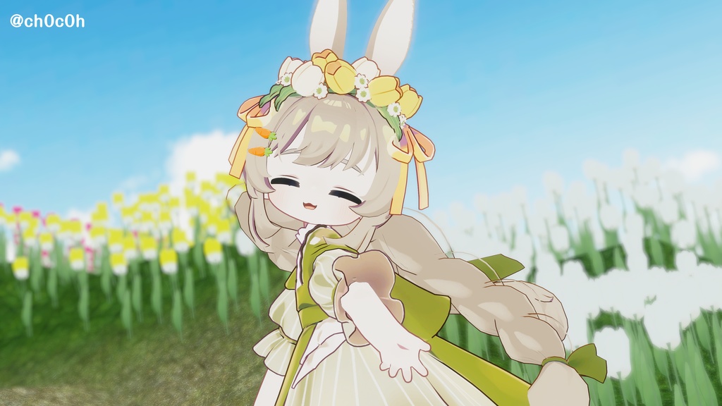 発売記念セール!【髪型】みつあみうさぎツインテ(6アバター)