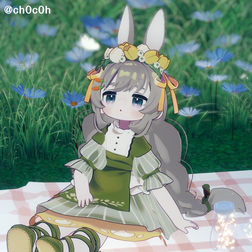 発売記念セール!【髪型】みつあみうさぎツインテ(6アバター)