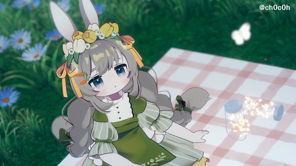 発売記念セール!【髪型】みつあみうさぎツインテ(6アバター)