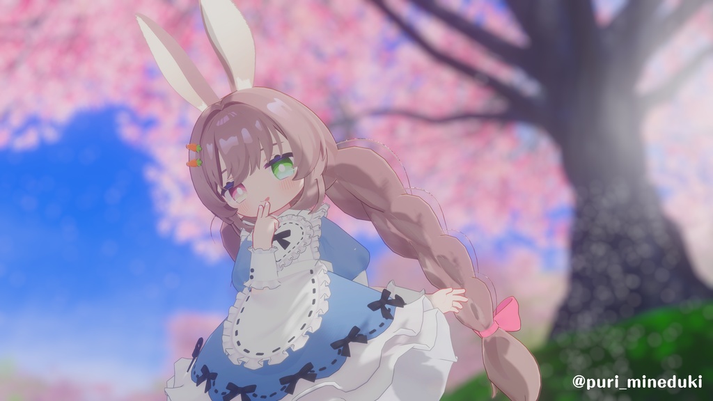 発売記念セール!【髪型】みつあみうさぎツインテ(6アバター)