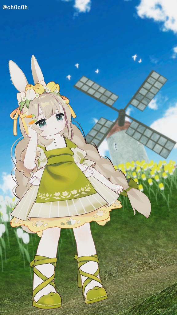 発売記念セール!【髪型】みつあみうさぎツインテ(6アバター)