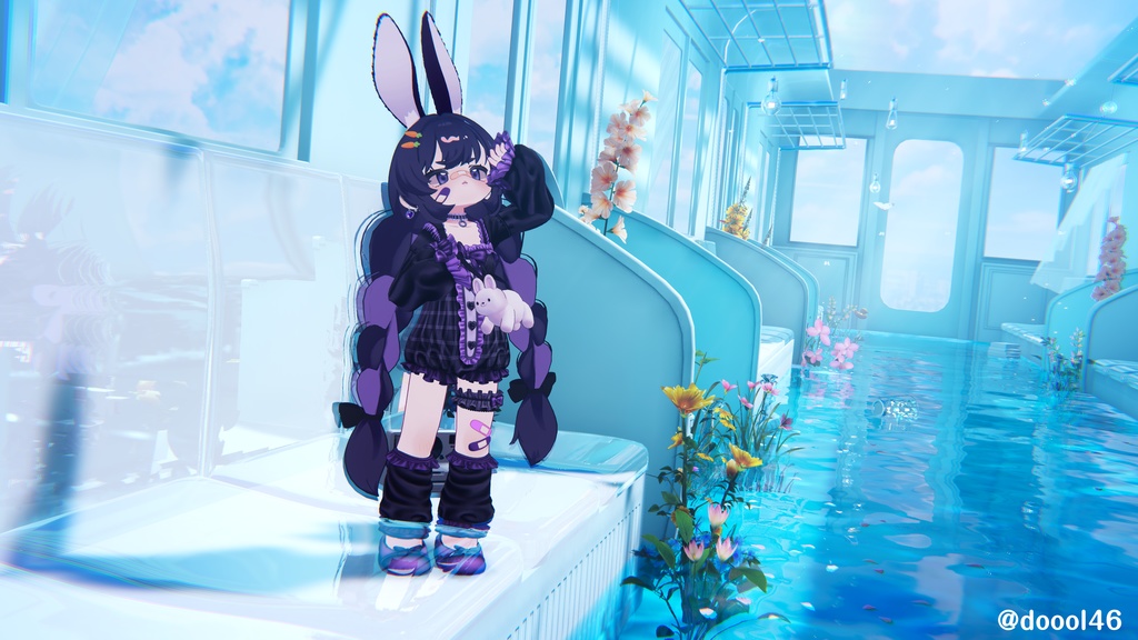 発売記念セール!【髪型】みつあみうさぎツインテ(6アバター)