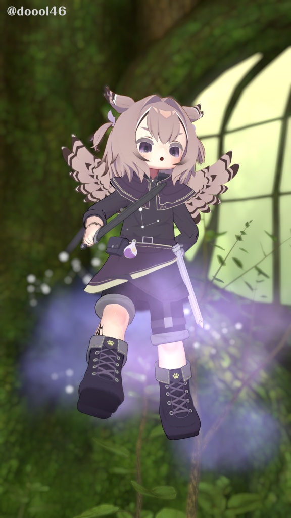 【髪型】みみずくツインテ(2アバター)