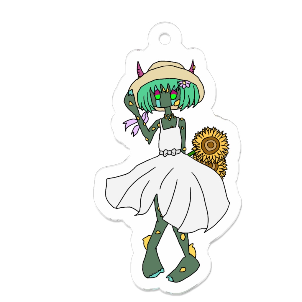 創作キャラゆるめキーホルダー ver夏レイニー