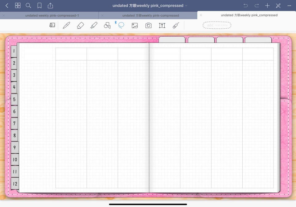 方眼紙 日付なし デジタルプランナー for GoodNotes5