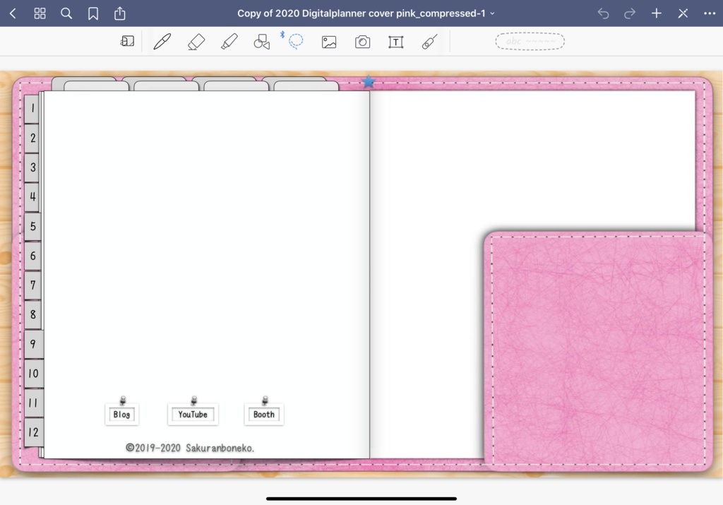 2020年版Monthly & Weeklyデジタルプランナー手帳 3色あり