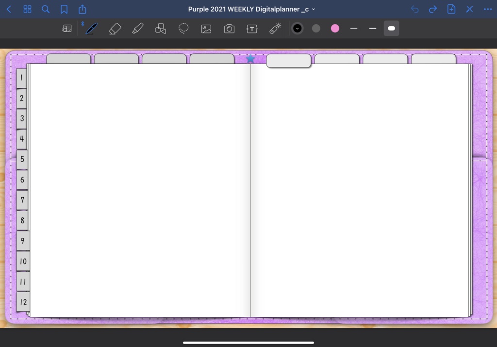 2021年版Monthly & Weeklyデジタルプランナー手帳 3色あり 別冊体調管理ノート付き