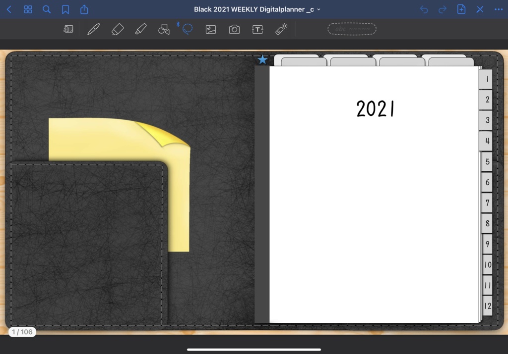 2021年版Monthly & Weeklyデジタルプランナー手帳 3色あり 別冊体調管理ノート付き