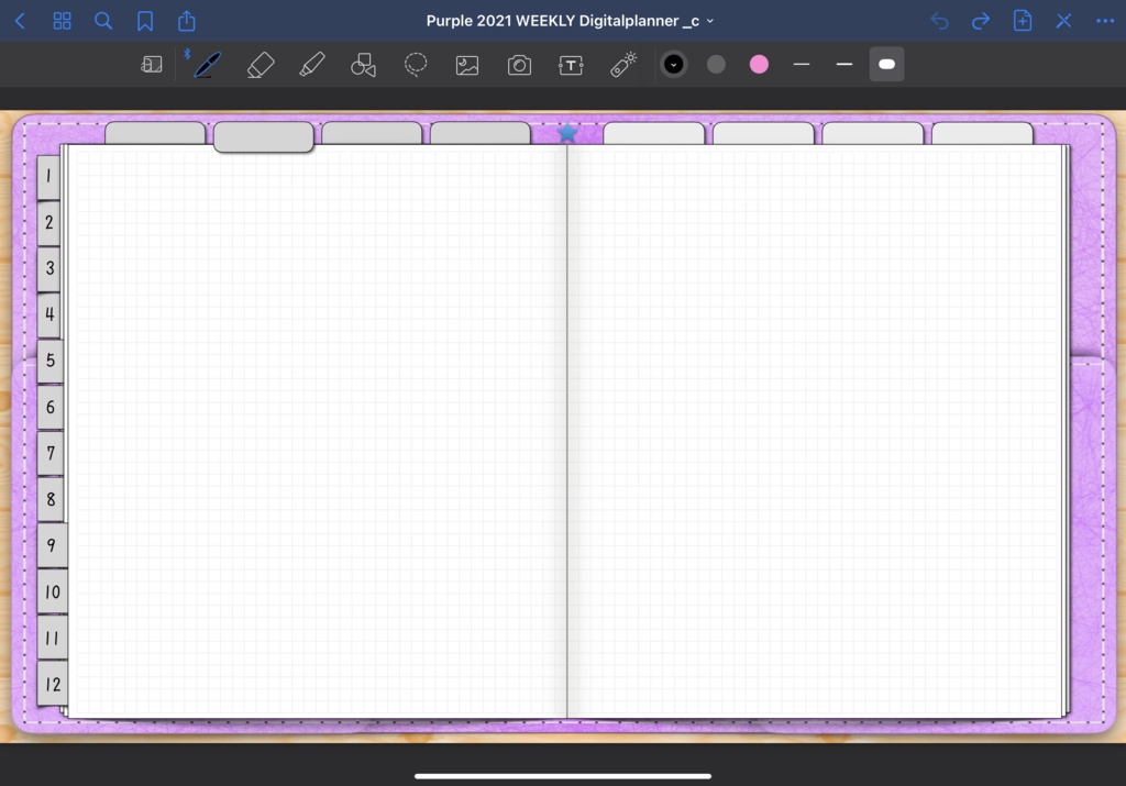2021年版Monthly & Weeklyデジタルプランナー手帳 3色あり 別冊体調管理ノート付き