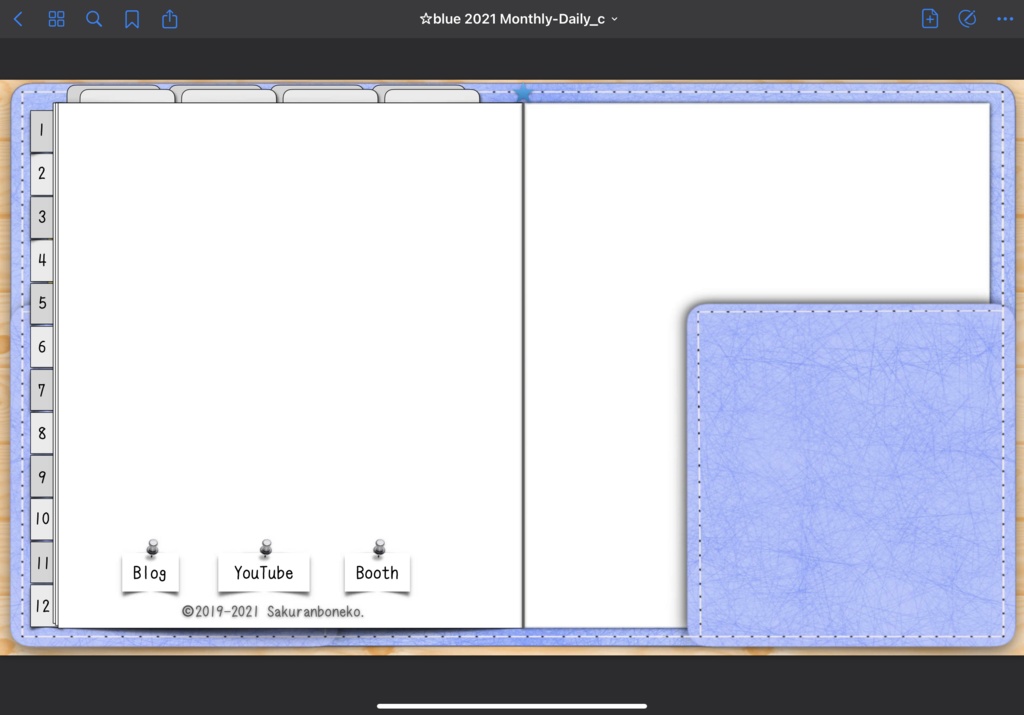 2021年版Monthly&Dailyデジタルプランナー手帳 3色あり 別冊体調管理ノート付き