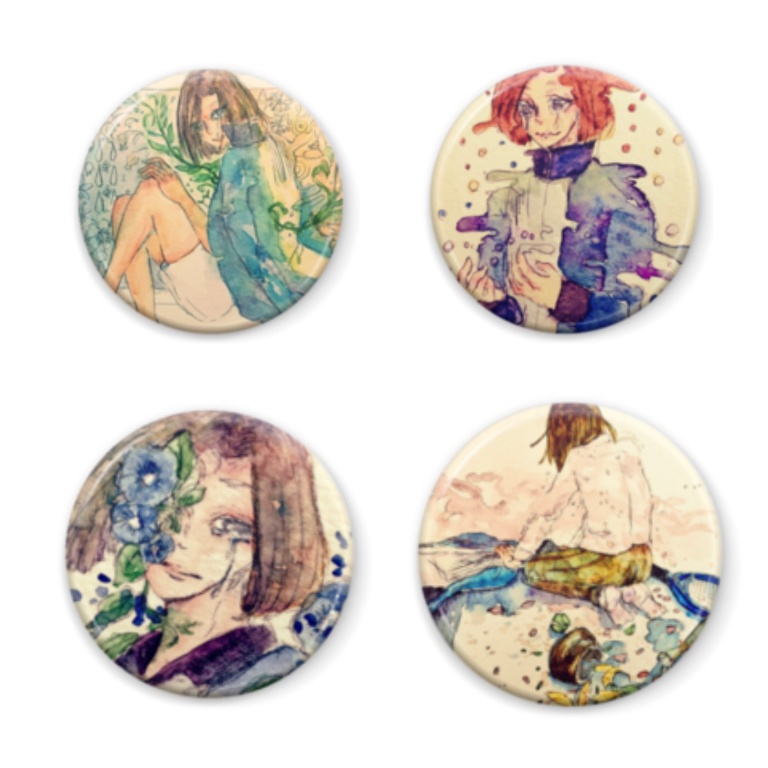 泣き滝さん 缶バッジ