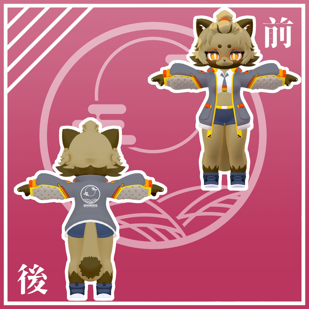 VRC使用想定_オリジナル3Dモデル『芒月』