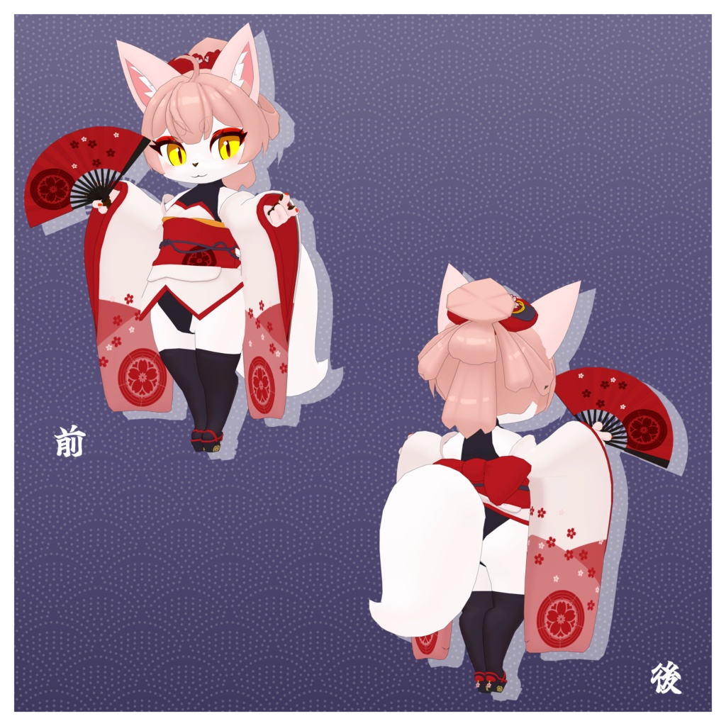 VRC使用想定_オリジナル3Dモデル『桜幕』