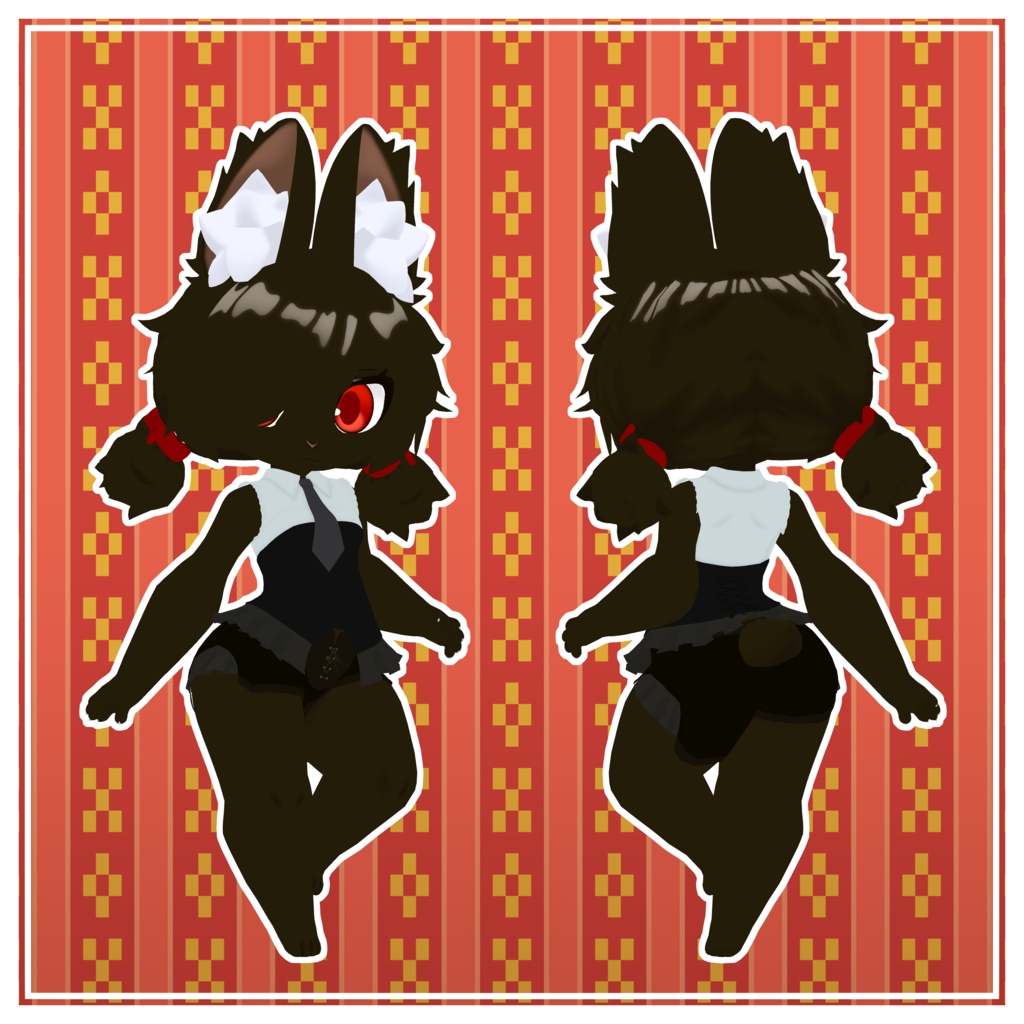 VRC使用想定_オリジナル3Dモデル『アマミ』