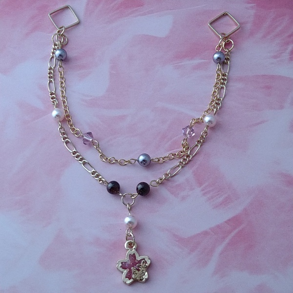 3wayピンブローチ 挿頭草(かざしぐさ)〜審神者への贈り物・藤〜