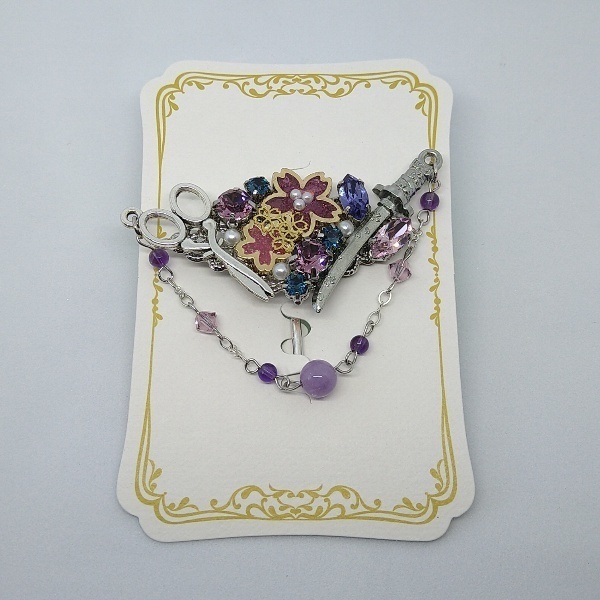 桜舞う、守りの髪飾りポニーフック(薬研藤四郎)