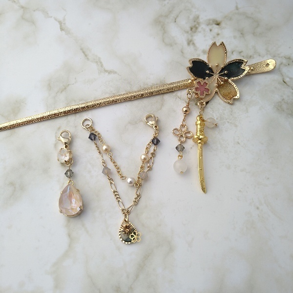 【再販】守りかんざし・ひとしずく3wayかんざし(髭切)