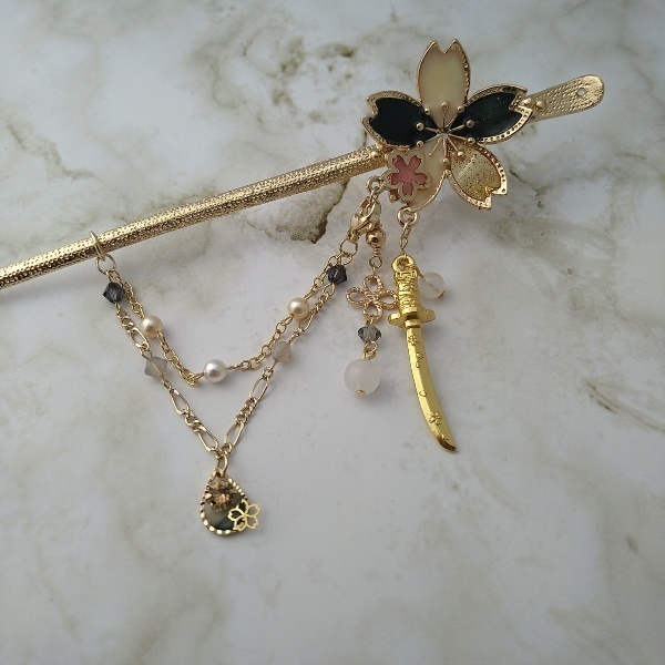 【再販】守りかんざし・ひとしずく3wayかんざし(髭切)