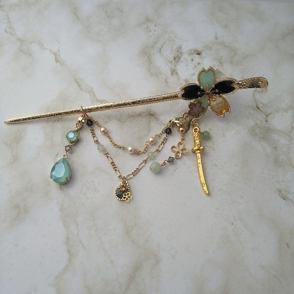 守りかんざし・ひとしずく3wayかんざし(膝丸)